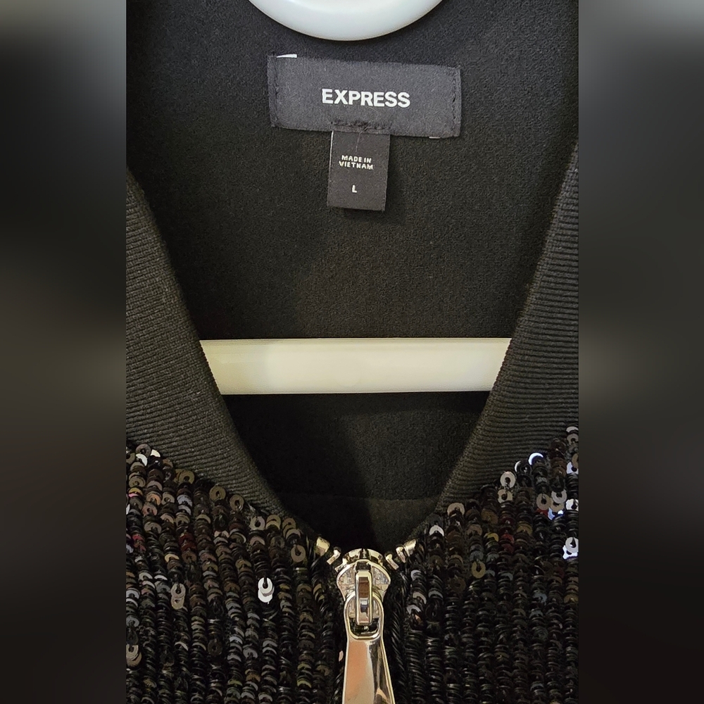 NWT Size L Sequin Bomber Jacket for The Holidays! - Picture 2 of 4